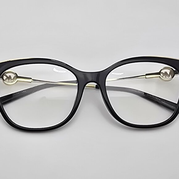 Michael Kors MK4076U 3332 Rome Gloss Black Gold Cat Eye Eyeglasses Frame 54mm - Picture 10 of 12